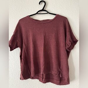 Women's Madewell Burgundy Short Sleeve Tee